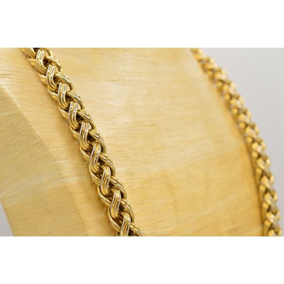 Givenchy Vintage Necklace HEAVY Wheat Chain Chunky Runway Signed AS IS  80s BinG - Picture 11 of 12